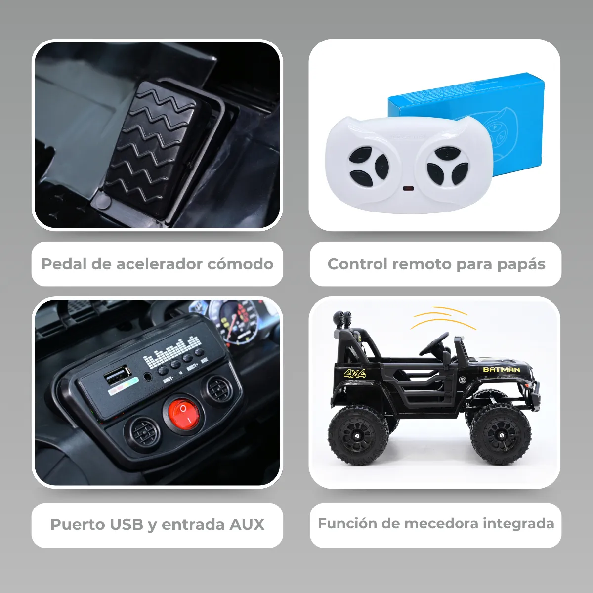 Foto 4 pulgar | Montable Eléctrico Jeep Aeiou Negro