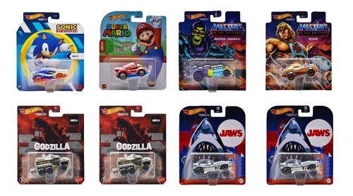Foto 1 | Hot Wheels Character Cars Paquete 8 Vehiculos Mattel