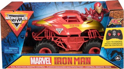 Foto 1 | Monster Jam Marvel Vehiculo Iron Man Rc 1:24 Spin Master