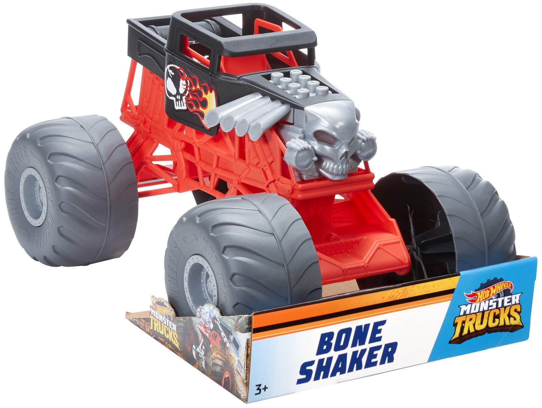 Foto 6 | Monster Truck Hot Wheels Boneshaker Genormous A Escala 1:10 - Venta Internacional.