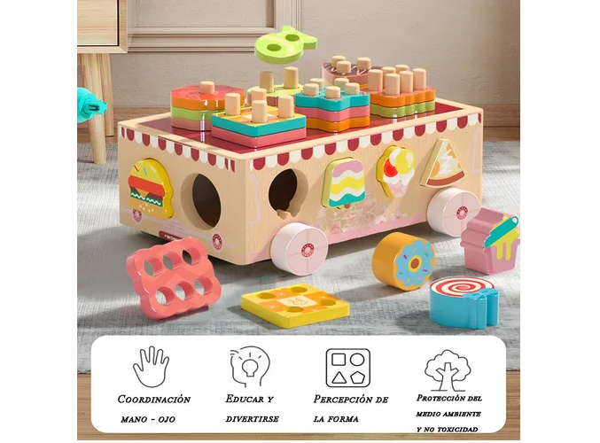 Foto 6 pulgar | Juguete Educativo Xtellar Montessori De Madera Para Niños De 2 A 4 Años.