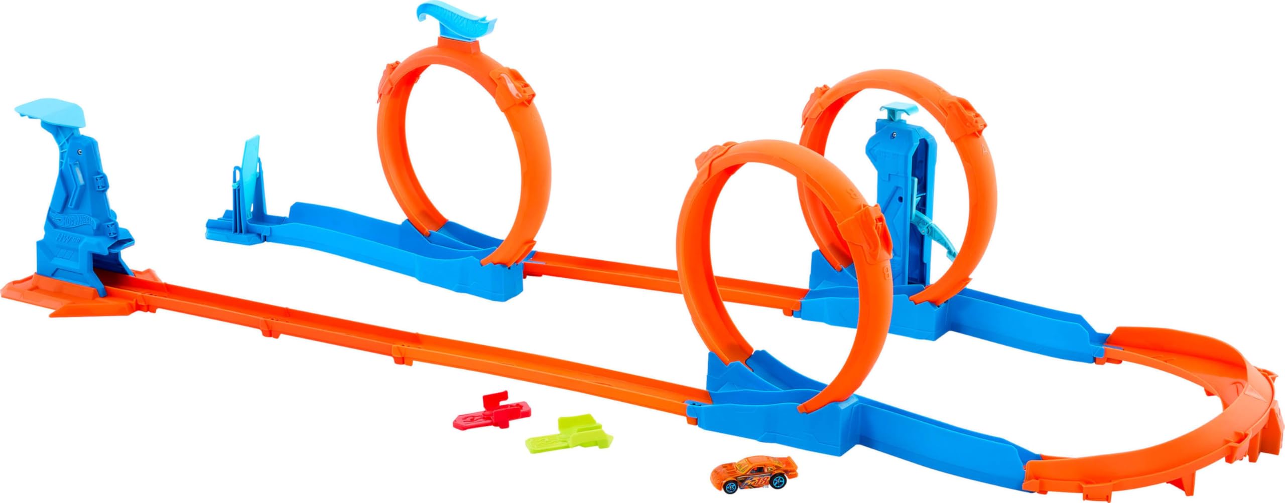 Foto 3 pulgar | Set De Atletismo Para Coches De Juguete Hot Wheels Triple Loop Con Vehículo 1:64. - Venta Internacional.