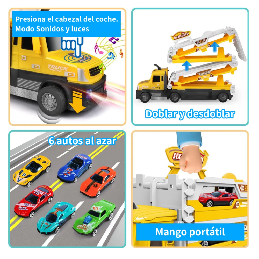 Foto 4 pulgar | Coches Juguete Belug Amarillo 7pz