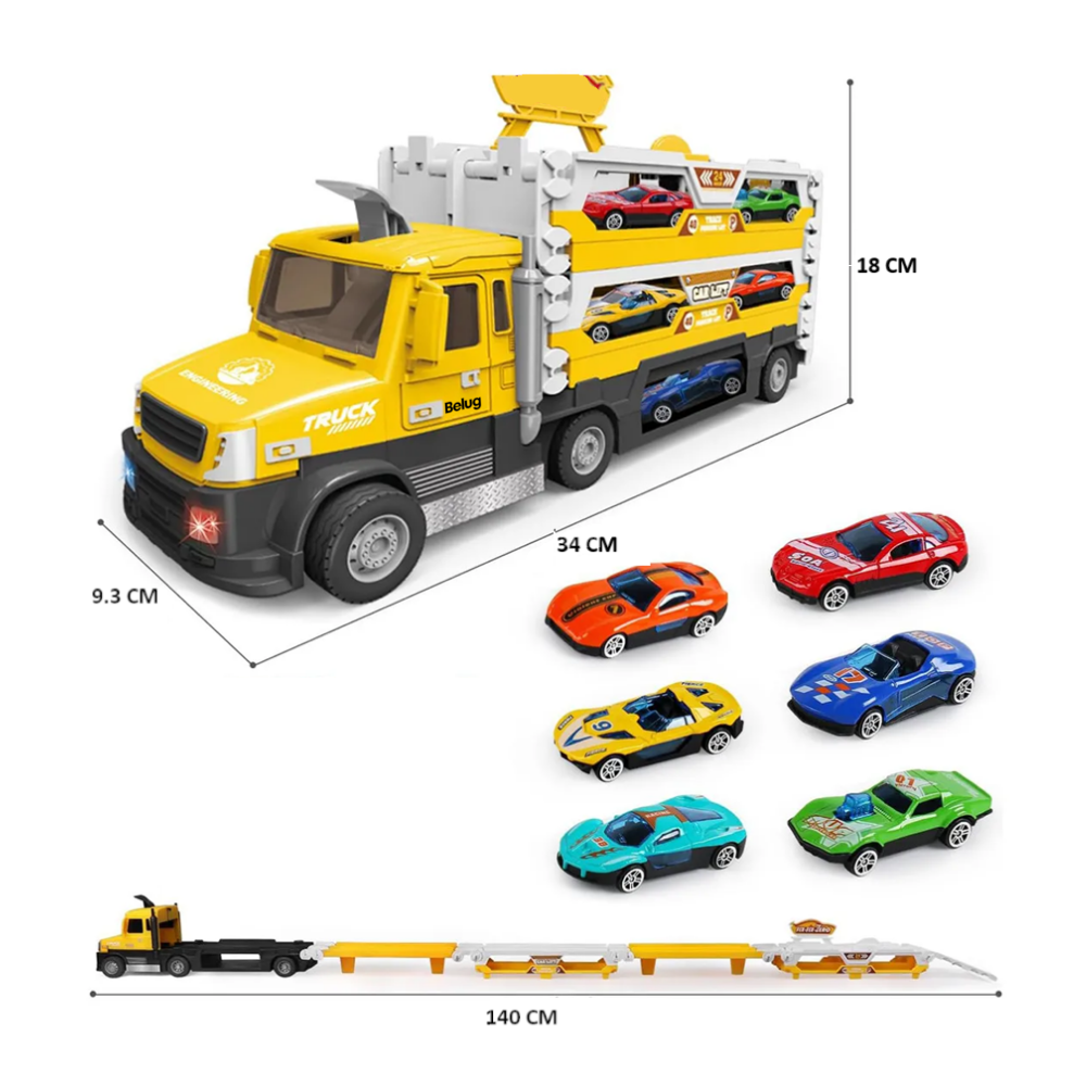 Foto 5 | Coches Juguete Belug Amarillo 7pz