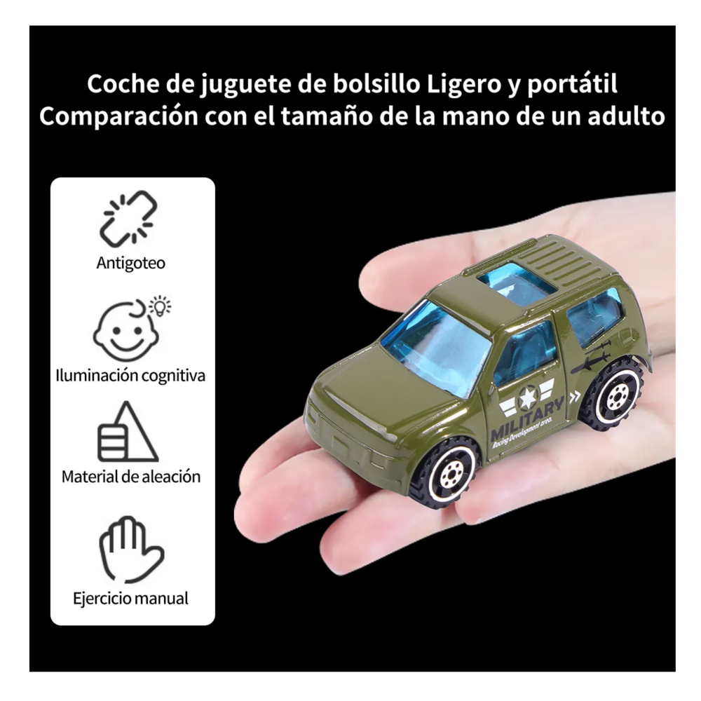 Foto 5 pulgar | Carros De Juguete 10 Pz Belug Verde Militar