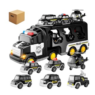 Foto 1 | Coche De Policía 7pz Lab.g Negro Blanco