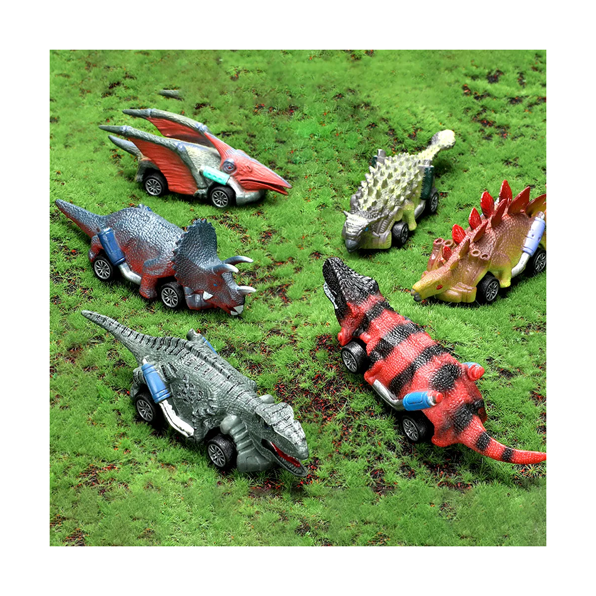 Foto 5 | Carritos De Dinosaurio Lab.g  Multicolor 6 Piezas