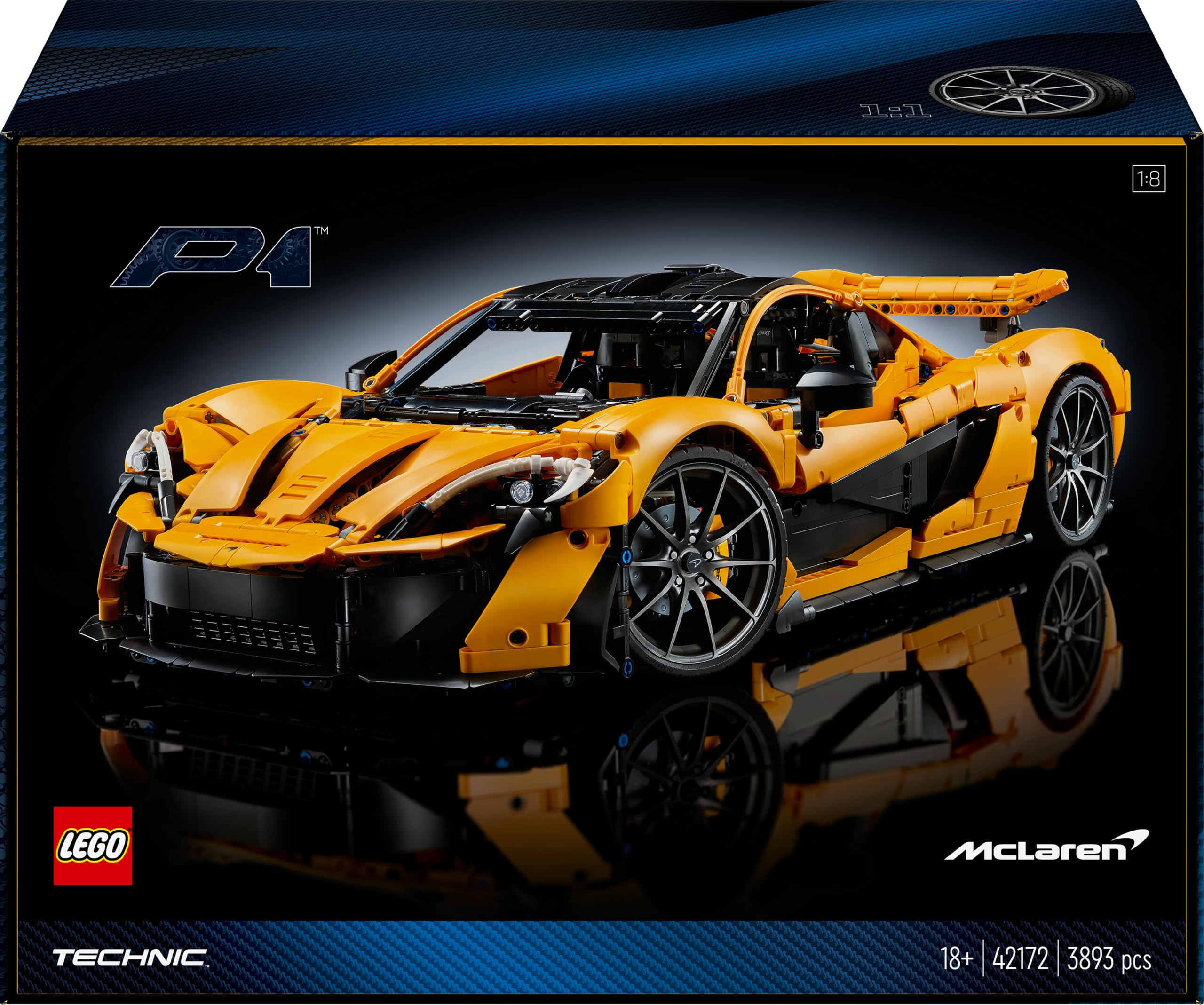 Foto 6 pulgar | Maqueta De Coche Lego Technic Mclaren P1 1:8 Para Adultos 42172 - Venta Internacional.