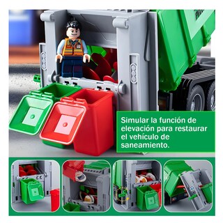 Foto 3 | Camión De Basura Juguetes Lab.g Verde Blanco 158 Pz