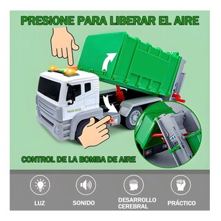 Foto 5 | Camión De Basura Juguetes Lab.g Verde Blanco 158 Pz