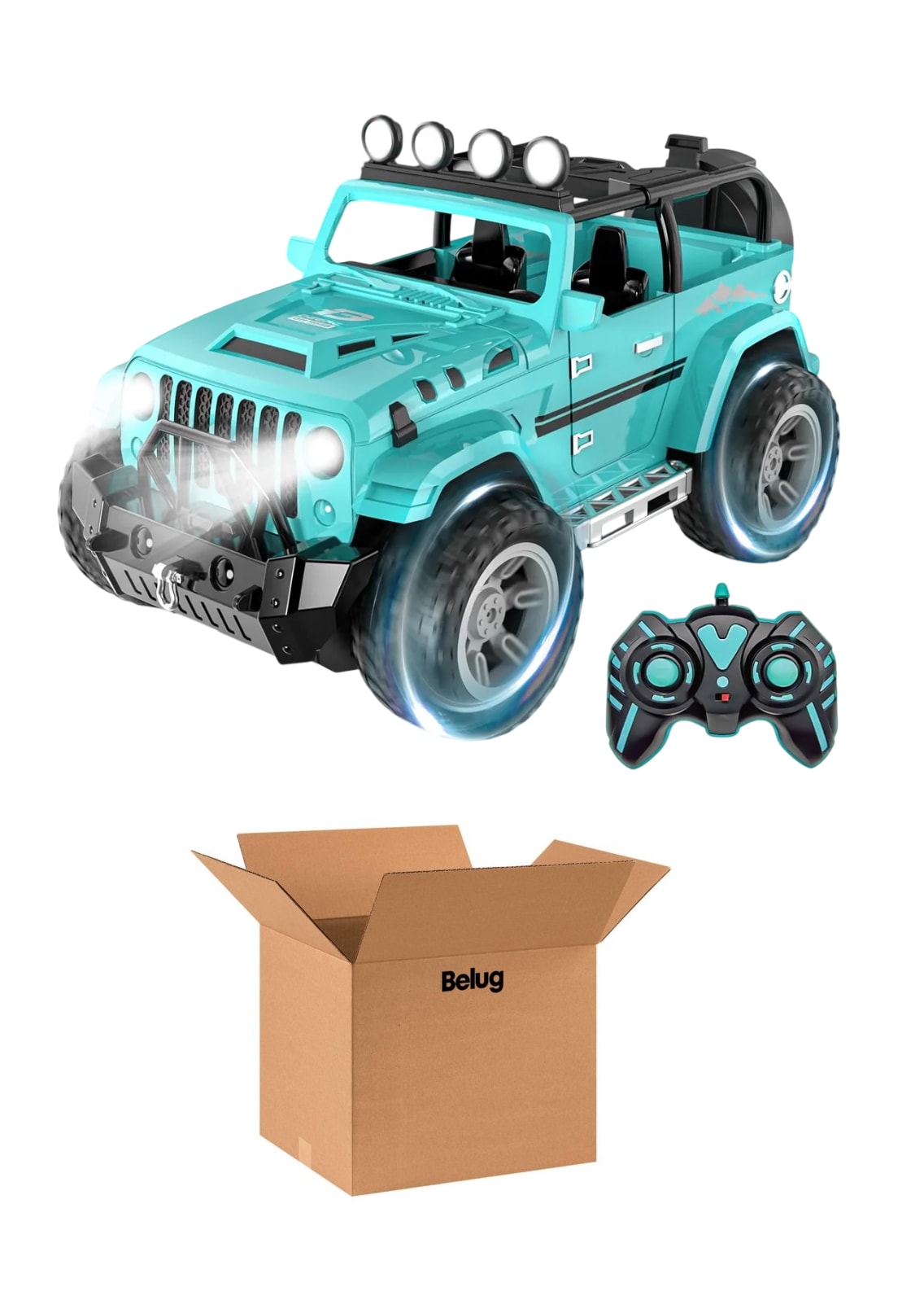 Coche A Control Remoto Jeep Juguetes De 2 4 Ghz Verde Claro $999