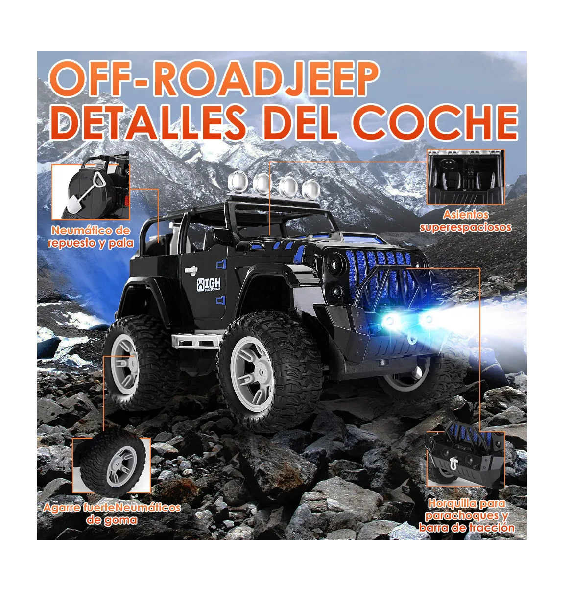 Foto 2 | Carro a Control Remoto Belug con Accesorios