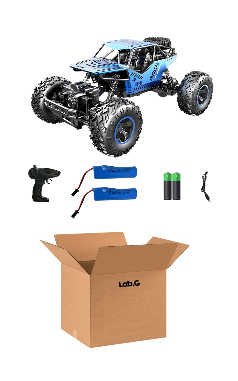 Foto 1 | Juguete Coche A Control Remoto 4x4 Azul