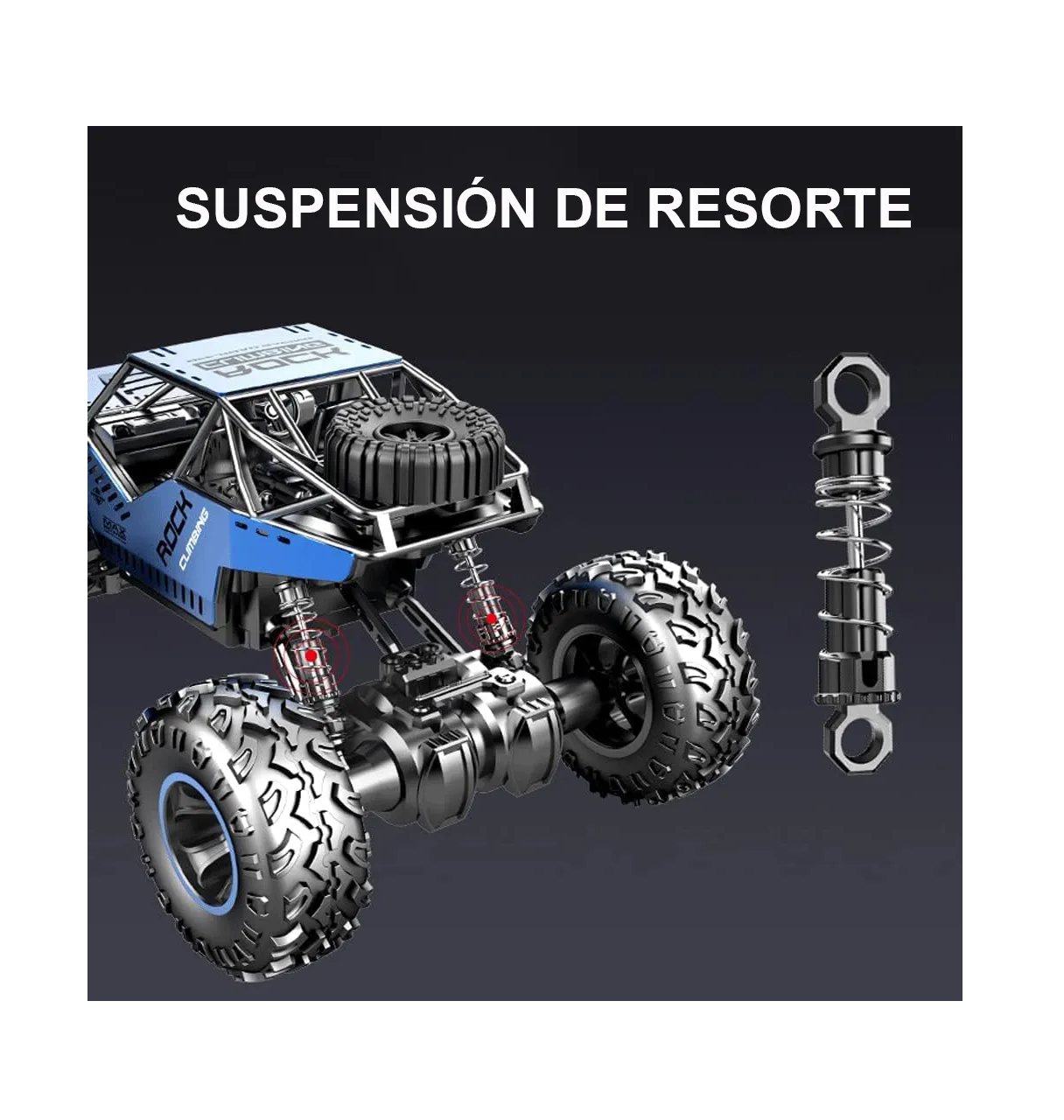 Foto 4 pulgar | Juguete Coche A Control Remoto 4x4 Azul