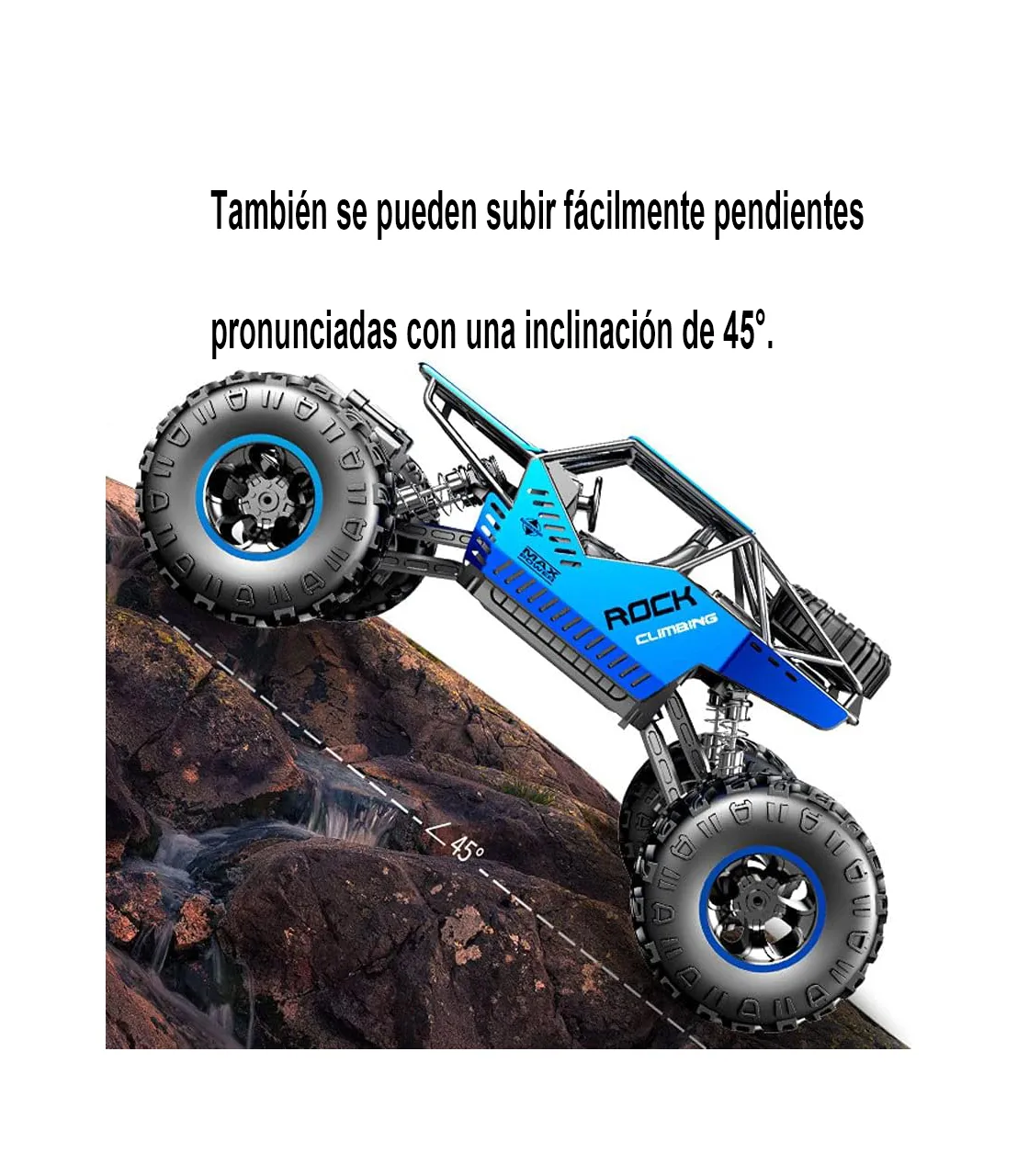 Foto 6 pulgar | Juguete Coche A Control Remoto 4x4 Azul