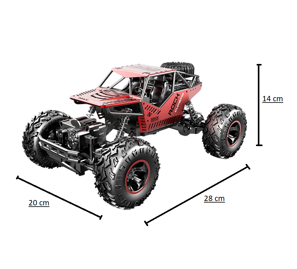 Foto 6 pulgar | Juguete Coche A Control Remoto 4x4 Rojo