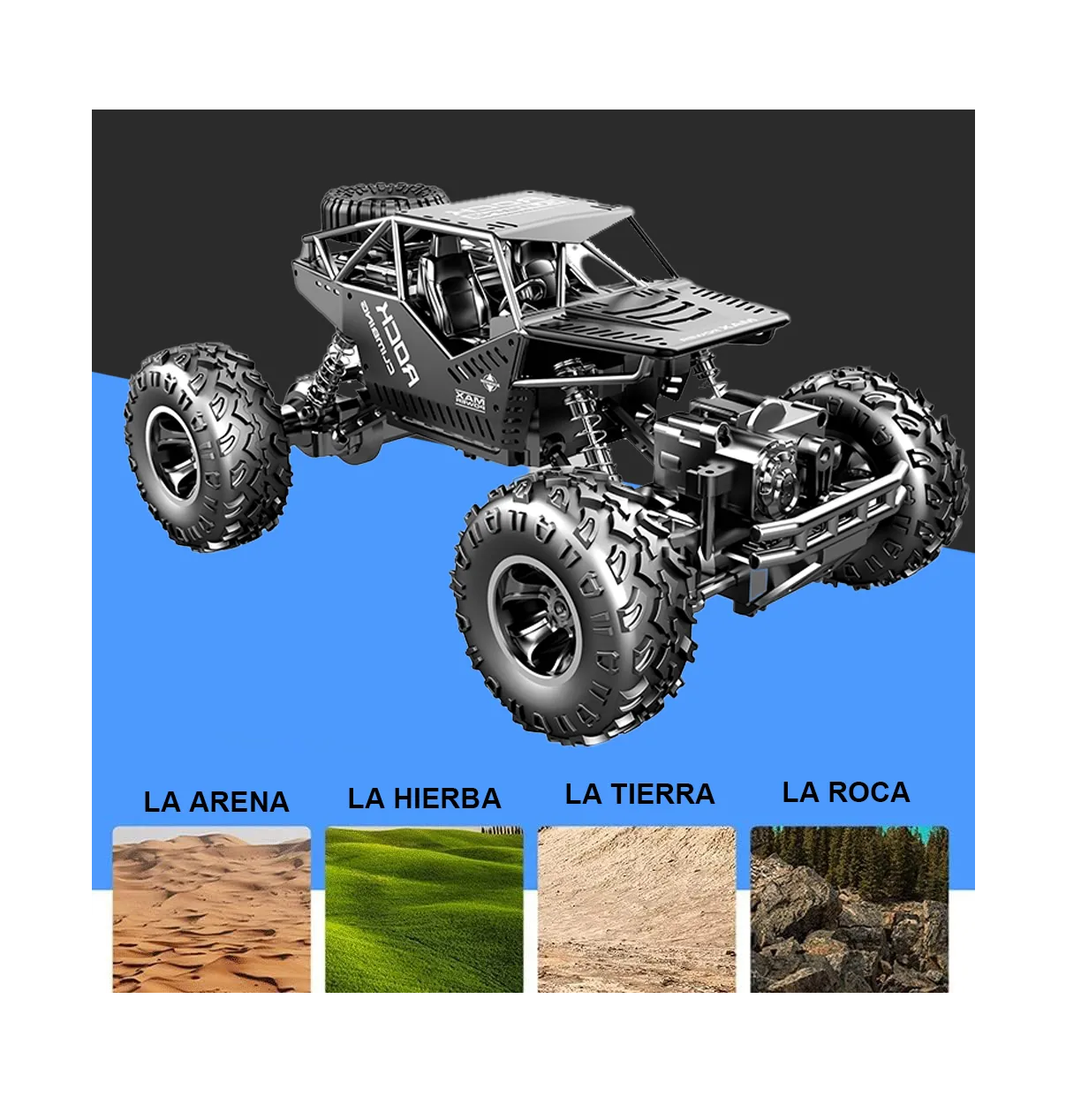 Foto 4 pulgar | Juguete Coche A Control Remoto 4x4 Negro