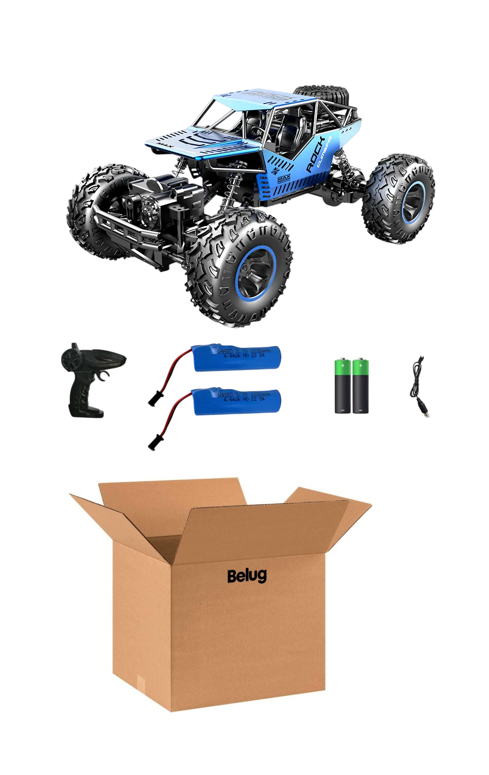 Foto 1 | Juguete Coche A Control Remoto 4x4 Azul
