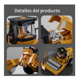 Foto 3 | Coche De Ingeniería De Aleación Para Niños Con 50 Pegatinas Amarillo