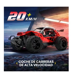 Foto 2 | Vehículo De Juguete Carro A Control Remoto Rojo/negro