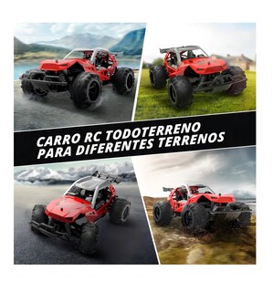 Foto 3 | Vehículo De Juguete Carro A Control Remoto Rojo/negro