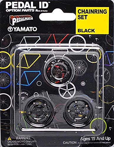 Foto 3 pulgar | Juego De Identificación Para Pedales De Bicicleta A Escala 1:9 Con 3 Anillos De Cadena Negros - Venta Internacional.
