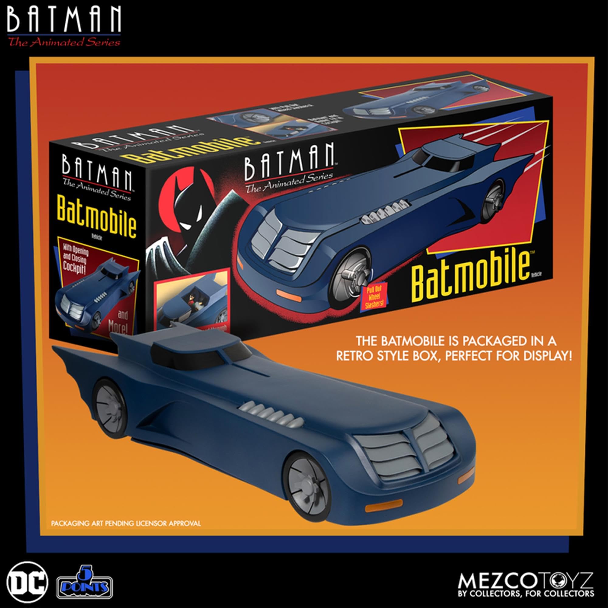 Foto 5 pulgar | Vehículo Mezco Toys Batman: El Batimóvil Animado - Venta Internacional.