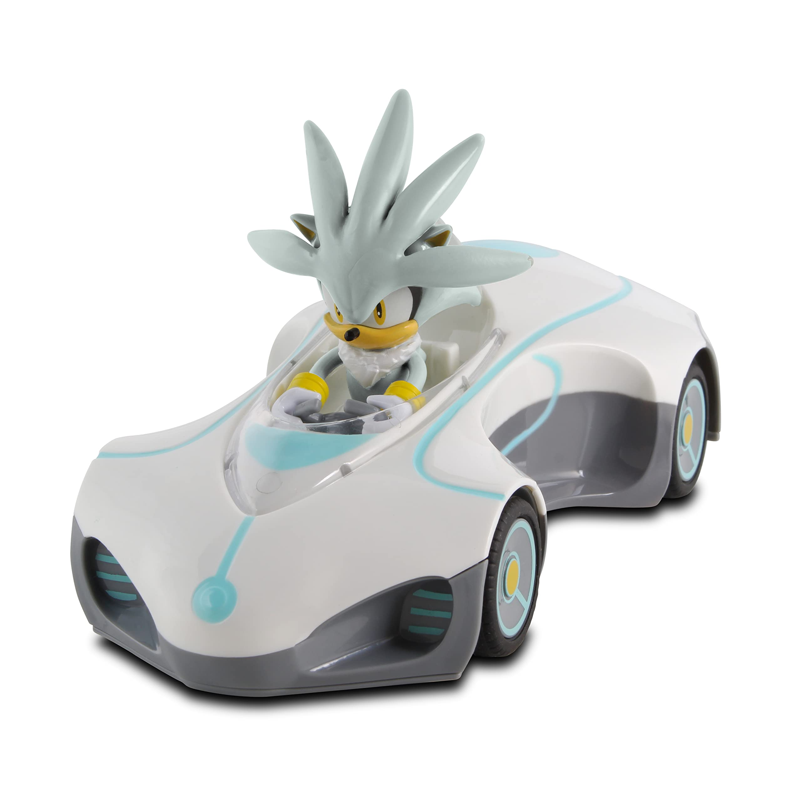 Foto 2 pulgar | Pull Back Racer Nkok Team Sonic Silver Sonic Sin Baterías - Venta Internacional.