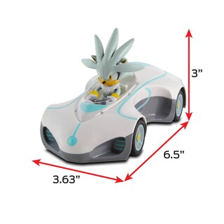 Foto 3 | Pull Back Racer Nkok Team Sonic Silver Sonic Sin Baterías - Venta Internacional.