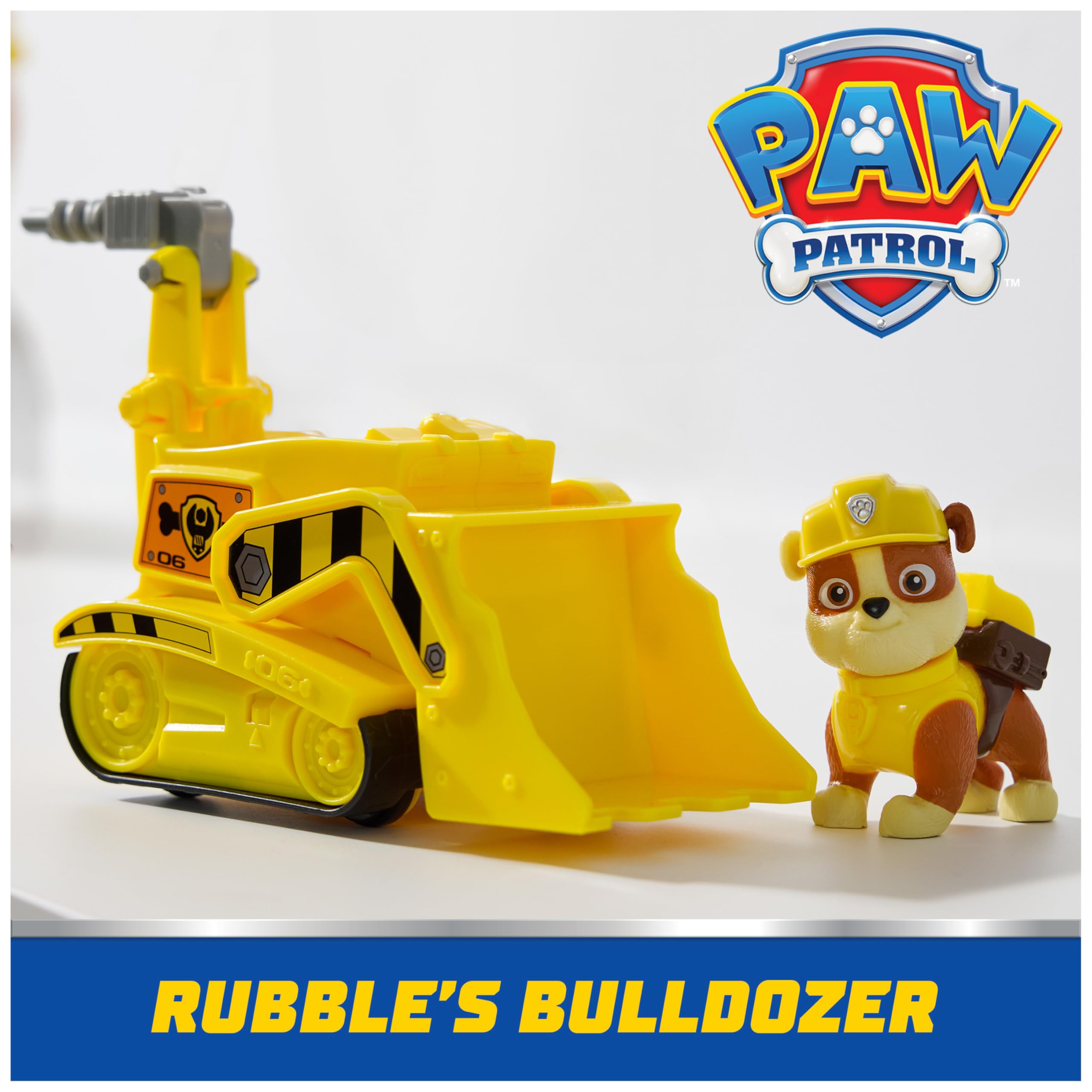 Foto 3 pulgar | Toy Truck Paw Patrol Rubble's Bulldozer Con Figura Coleccionable - Venta Internacional.