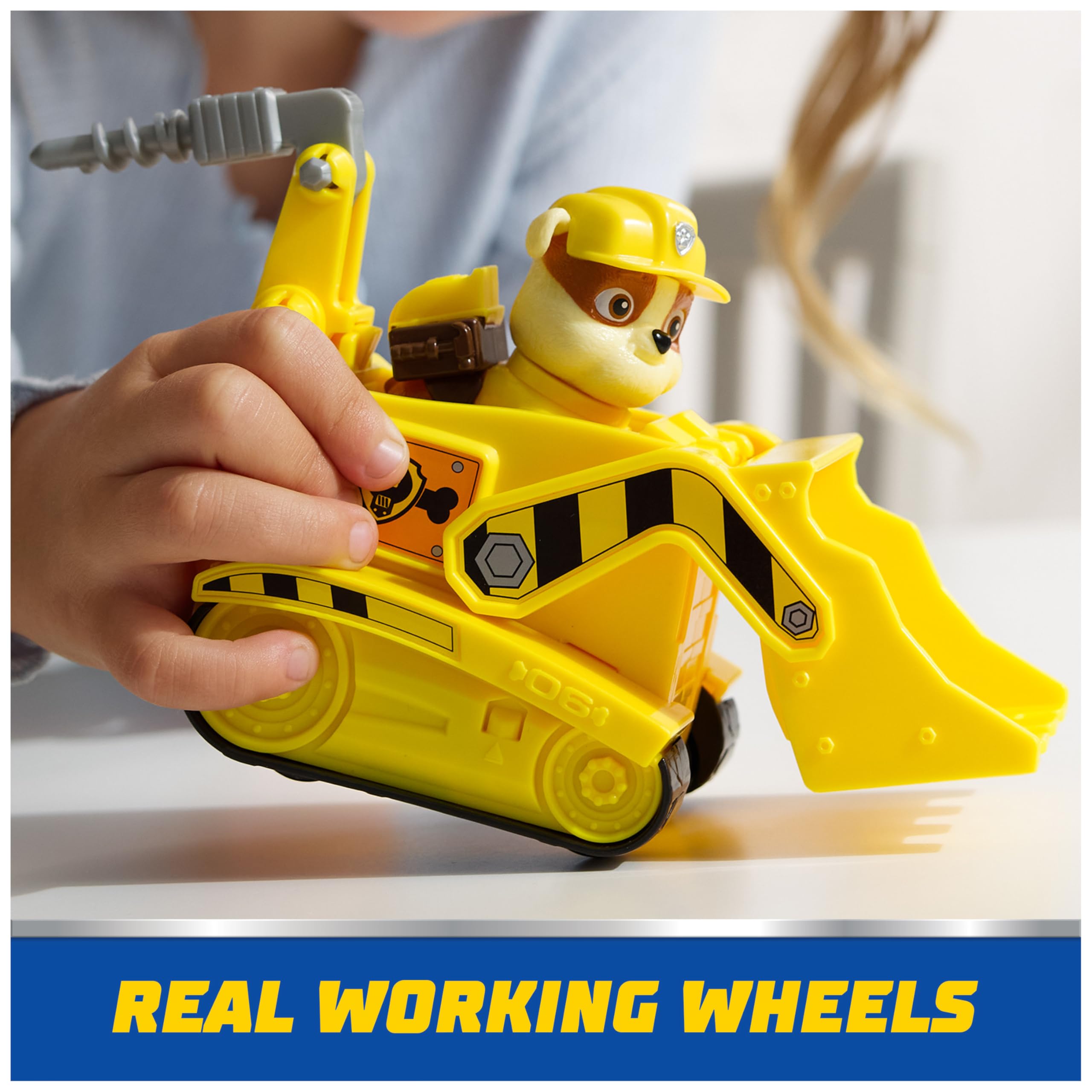 Foto 6 | Toy Truck Paw Patrol Rubble's Bulldozer Con Figura Coleccionable - Venta Internacional.