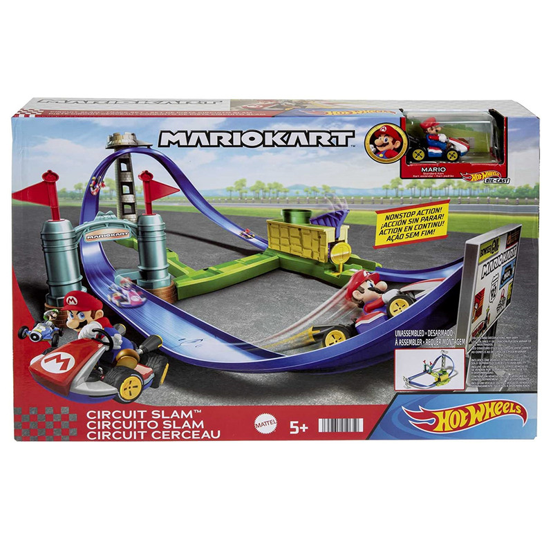 Foto 2 pulgar | Pista Mario Kart Hot Wheels Circuito Slam Mattel