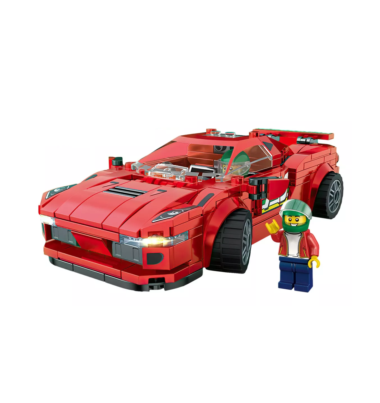 Juego de Bloques Construcción Coche Deportivo Modelo 322pcs Rojo