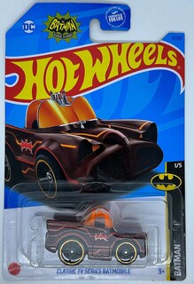 Foto 1 | Batimóvil Clásico De La Serie De Televisión Toy Car Hot Wheels A Escala 1:64 - Venta Internacional.