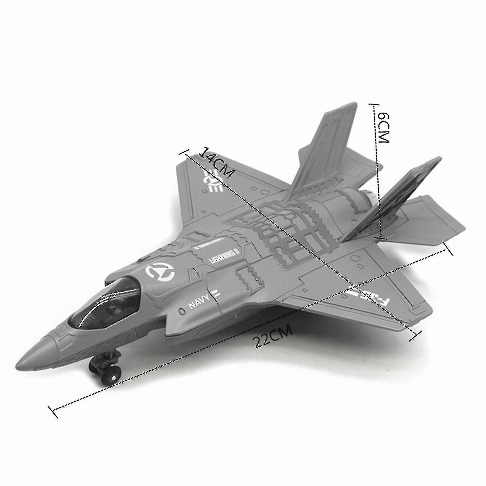 Foto 4 pulgar | Venta Internacional - Avión De Combate F-35 De Aleación De Juguete Con Música Y Led De 22 Cm, Color Negro