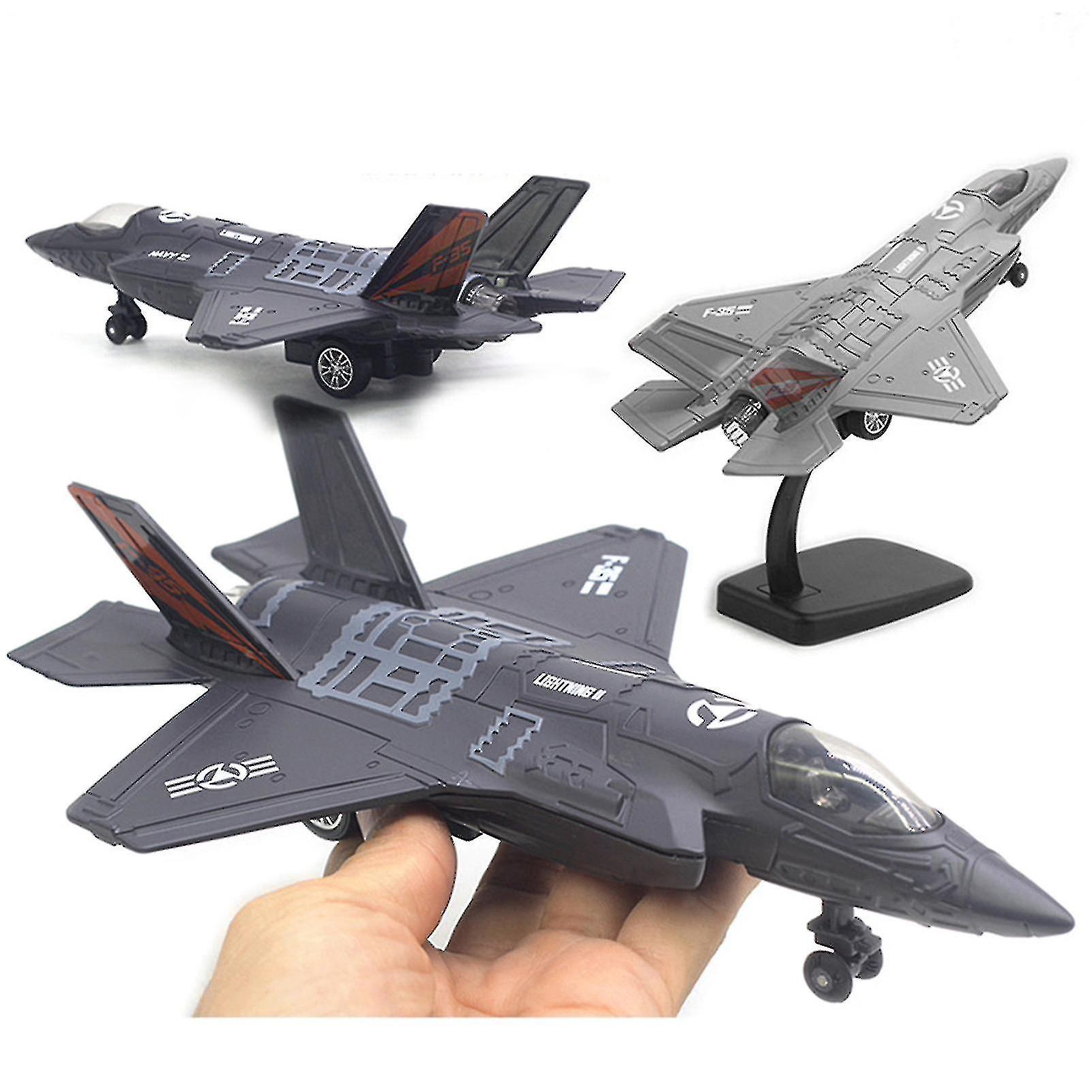 Foto 5 pulgar | Venta Internacional - Avión De Combate F-35 De Aleación De Juguete Con Música Y Led De 22 Cm, Color Negro