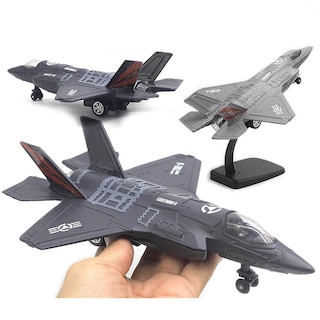 Foto 4 | Venta Internacional - Avión De Combate F-35 De Aleación De Juguete Con Música Y Led De 22 Cm, Color Negro