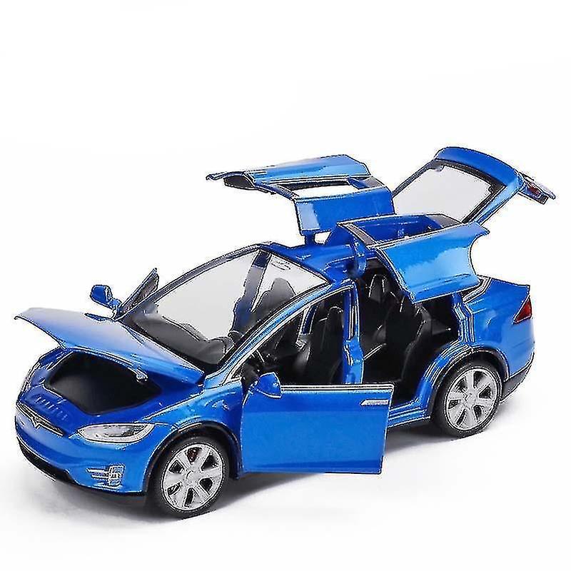 Foto 4 pulgar | Venta Internacional - Modelo De Coche De Aleación Tesla Model X, Escala 1:32, Morado