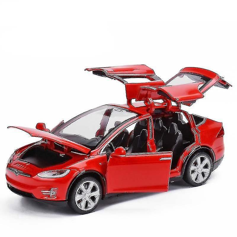 Foto 5 pulgar | Venta Internacional - Modelo De Coche De Aleación Tesla Model X, Escala 1:32, Morado