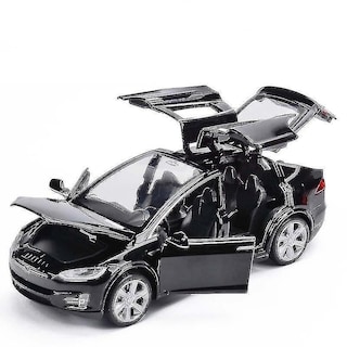 Foto 5 | Venta Internacional - Modelo De Coche De Aleación Tesla Model X, Escala 1:32, Morado