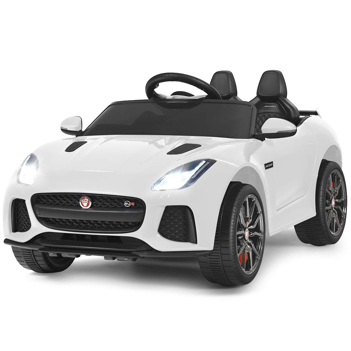 Foto 2 pulgar | Coche eléctrico con Licencia Jaguar F-type Svr 12V Blanco para Niños