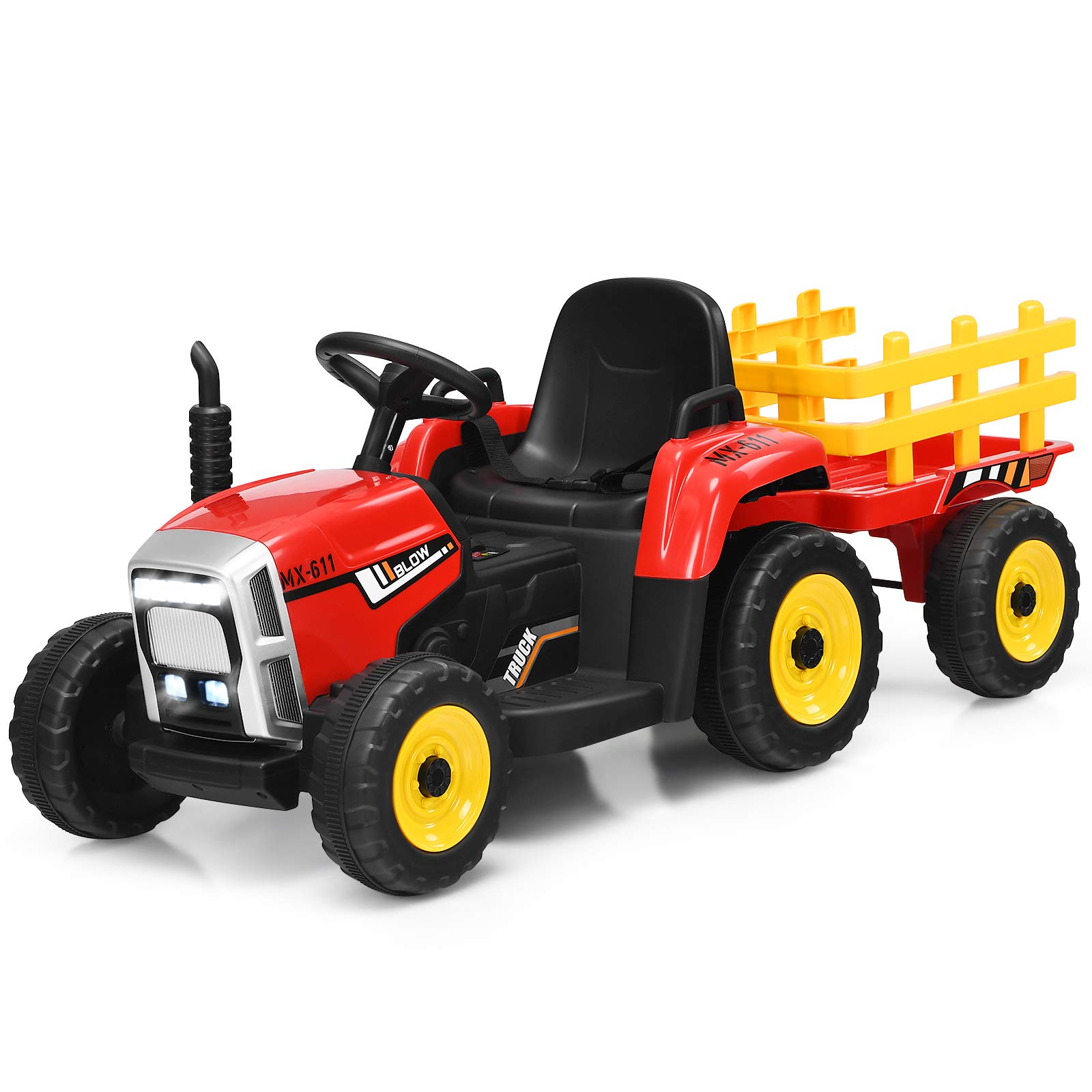 Coche Ride On Tractor Costzon Con Remolque Batería De 12 V Para Niños - Venta Internacional