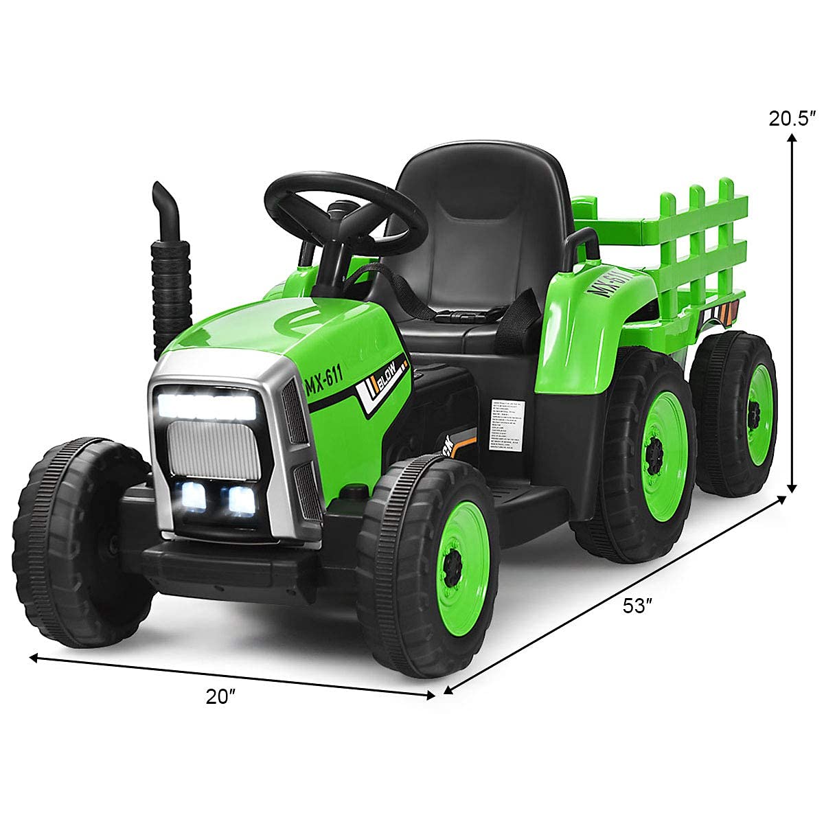 Foto 7 | Montable Tractor Costzon con Remolque Batería De 12 V - Venta Internacional