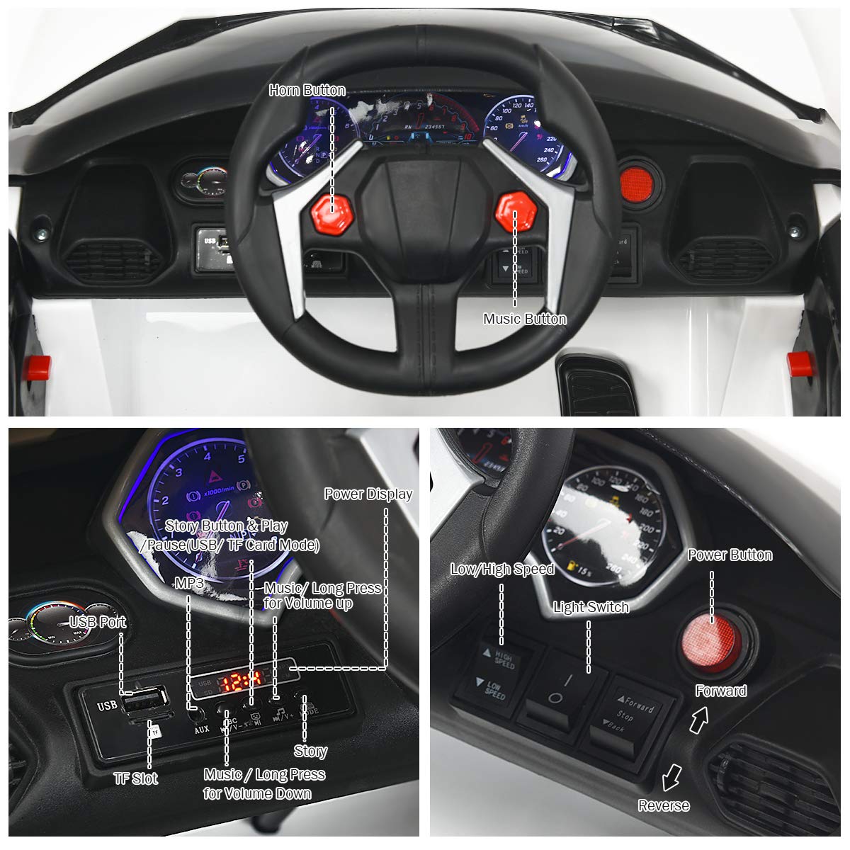 Foto 3 | Carro Costzon de 12 V con Control Manual y Remoto - Venta Internacional