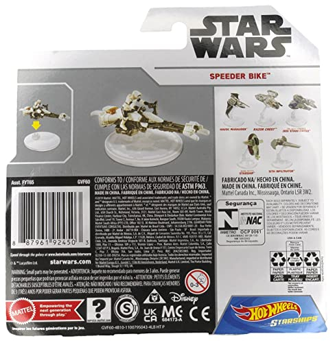 Foto 4 pulgar | Vehículo Fundido a Presión Hot Wheels Star Wars Starships Speeder Bike - Venta Internacional