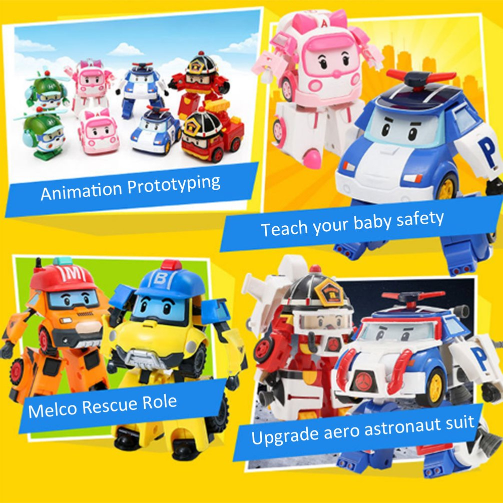 Foto 4 pulgar | Juego De Figuras De Juguete Transformation Cars, 4 Unidades, Robocar Poli - Venta Internacional.