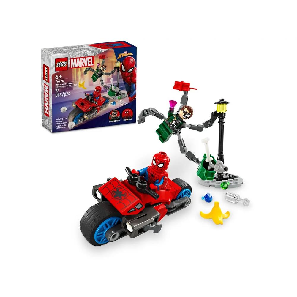 Lego Super Heroes Marvel Persecucion En Moto: Spider-man Vs Doc Ock 76275