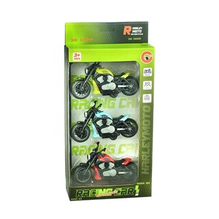 Foto 1 | Pack 3 Motos Racing Car Retro Fricción de Panritos
