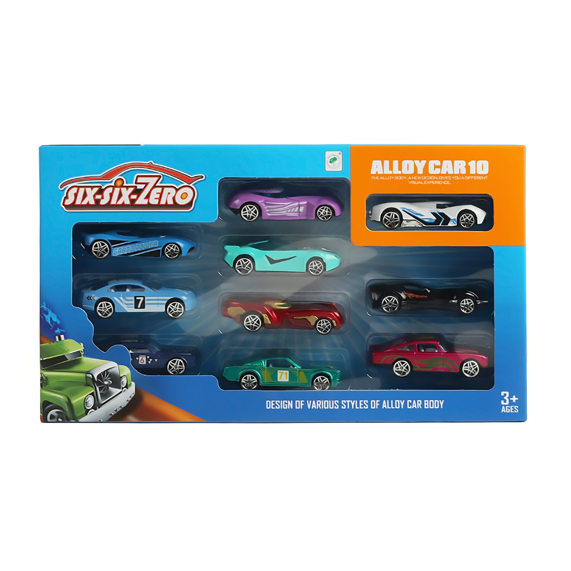 Foto 2 pulgar | Carros Six Six Zero Metal Diecast Racing Cars 10 Piezas