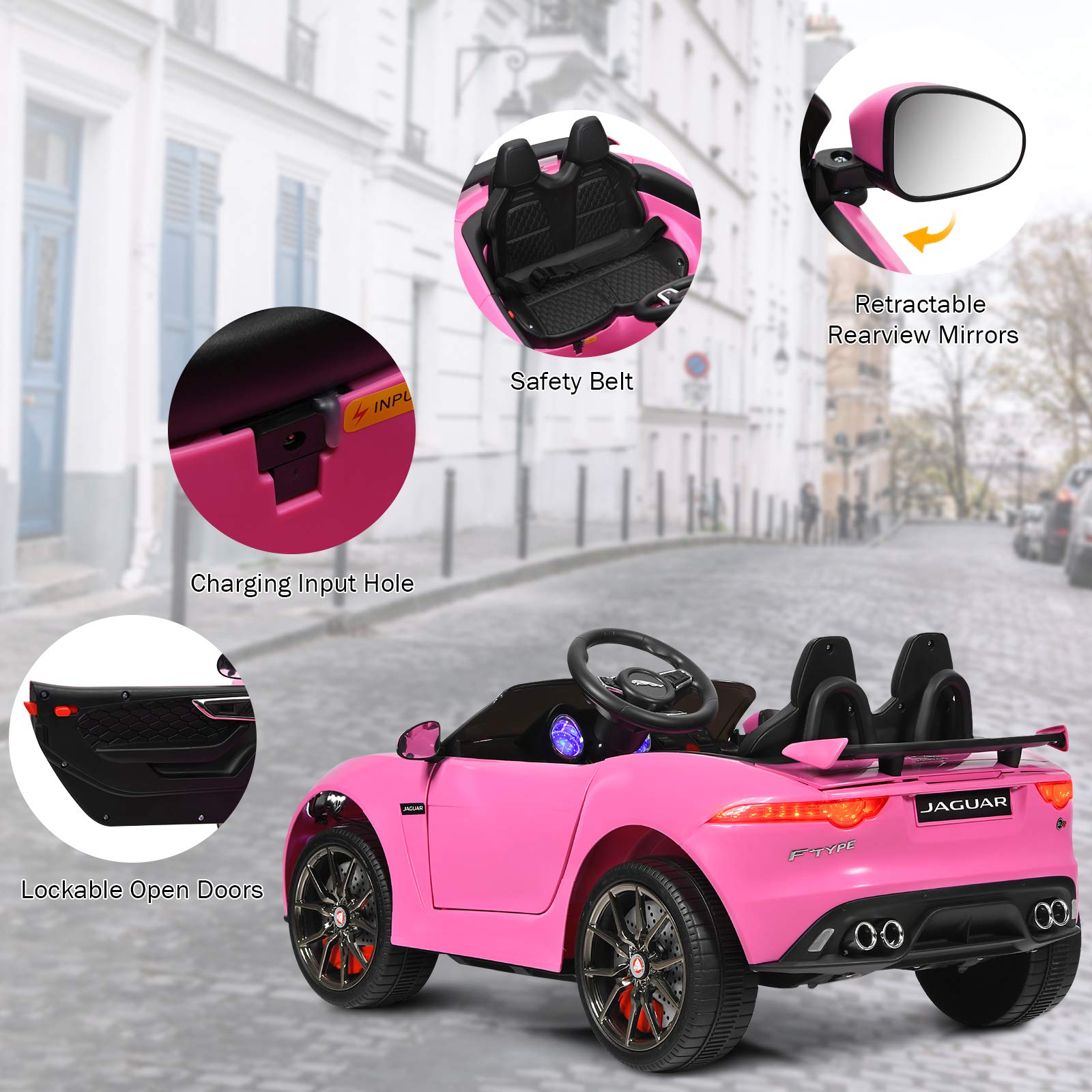 Foto 6 pulgar | Ride On Car Jaguar F-type Svr 12 V Con Licencia Costzon Para Niños - Venta Internacional.